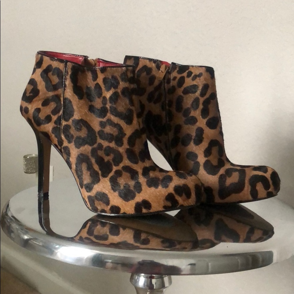 Nine West animal print bootie